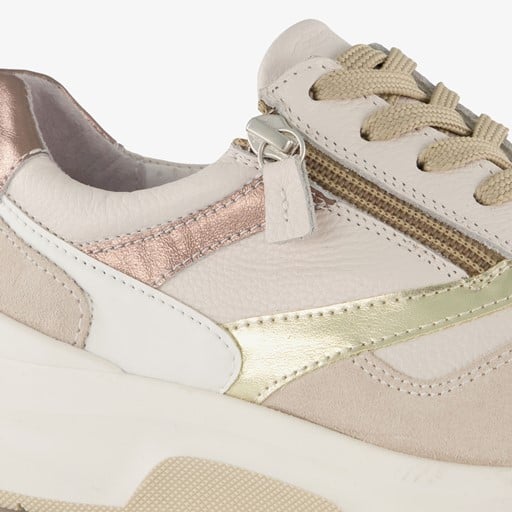 Suede dames sneakers beige taupe