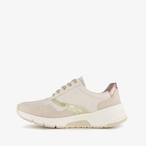 Suede dames sneakers beige taupe