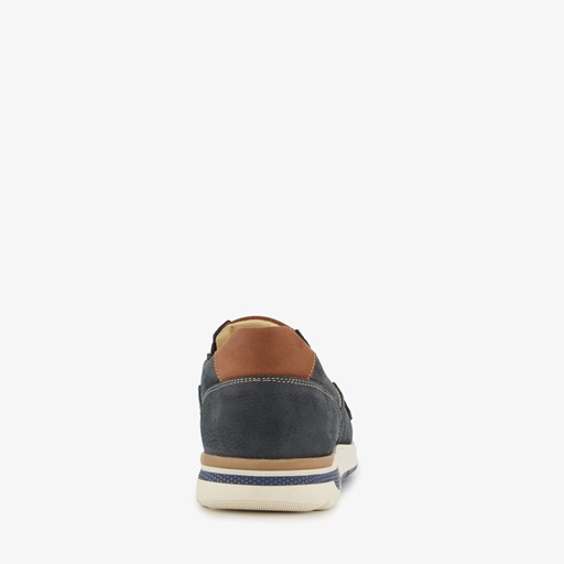 Leren heren instappers blauw