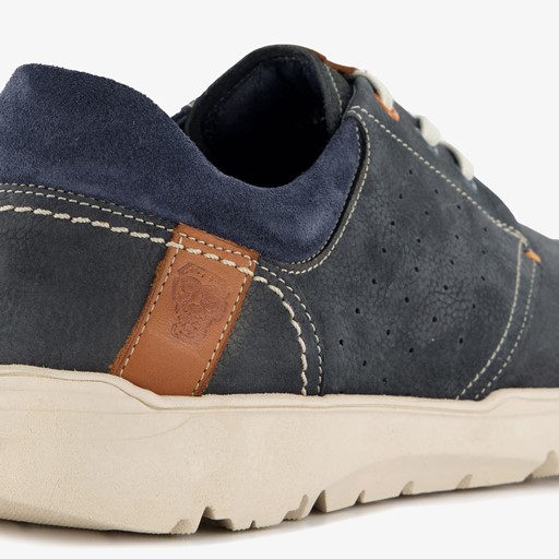 Leren heren veterschoenen blauw