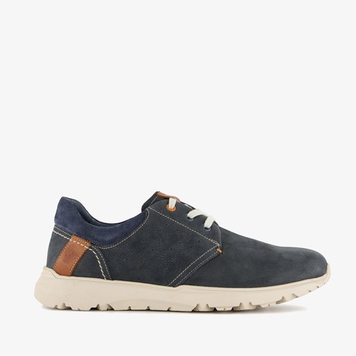 Leren heren veterschoenen blauw