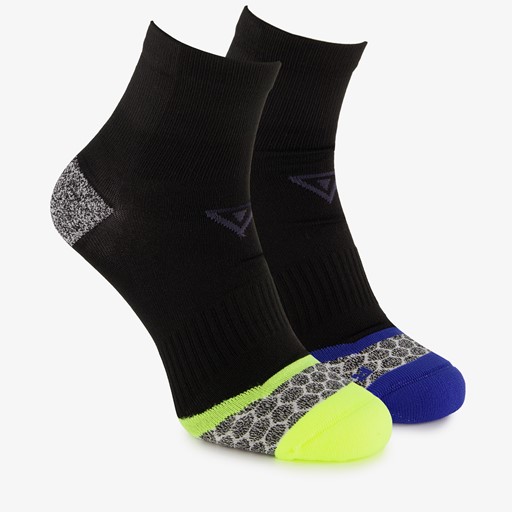 2 paar dames heren hardloopsokken zwart