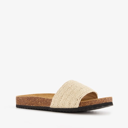 Dames bio slippers beige