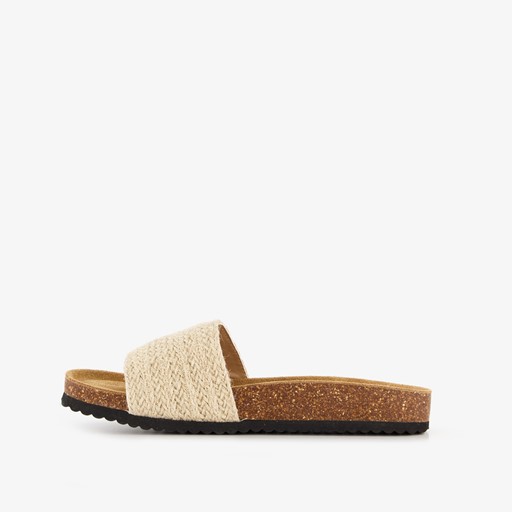 Dames bio slippers beige