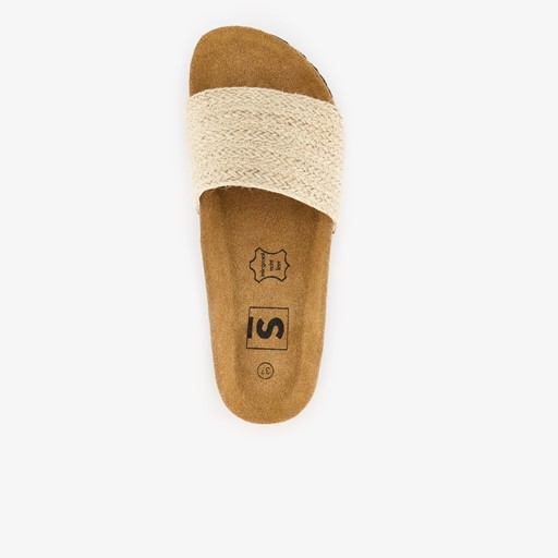 Dames bio slippers beige