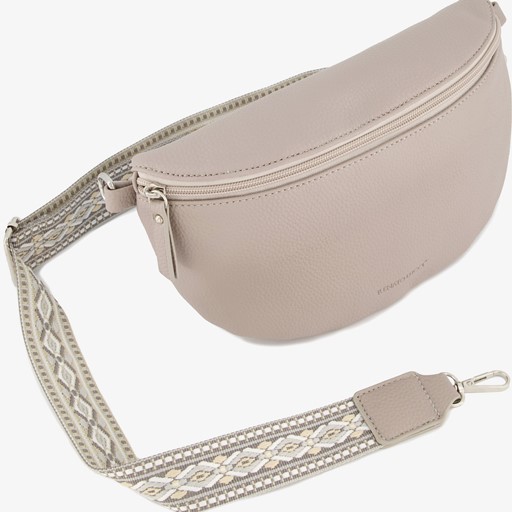 Dames schoudertas met print taupe