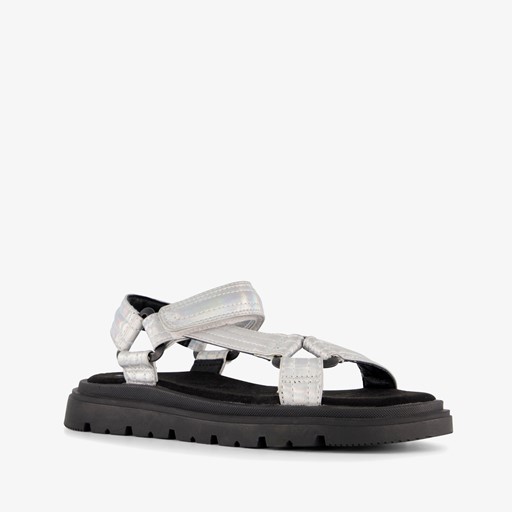 Meisjes sandalen zilverkleurig