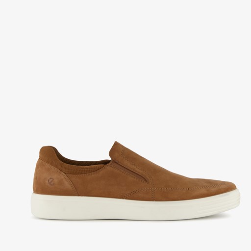 ECCO leren heren instappers cognac wit