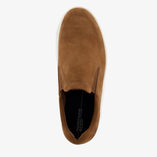 ECCO leren heren instappers cognac wit