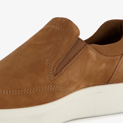 ECCO leren heren instappers cognac wit