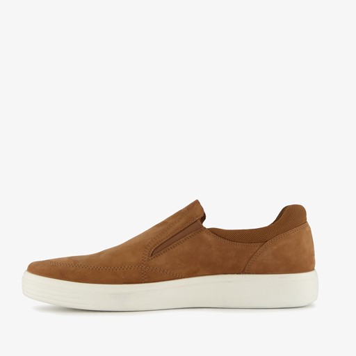 ECCO leren heren instappers cognac wit
