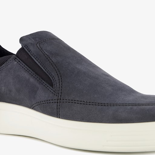 ECCO leren heren instappers donkerblauw wit