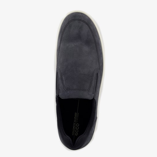 ECCO leren heren instappers donkerblauw wit