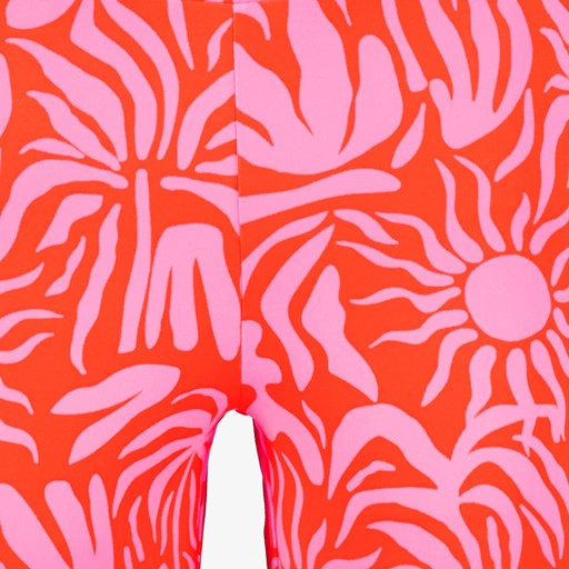 Dames flared broek met print roze