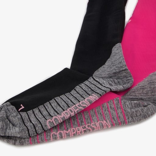 2 paar compressiesokken roze zwart