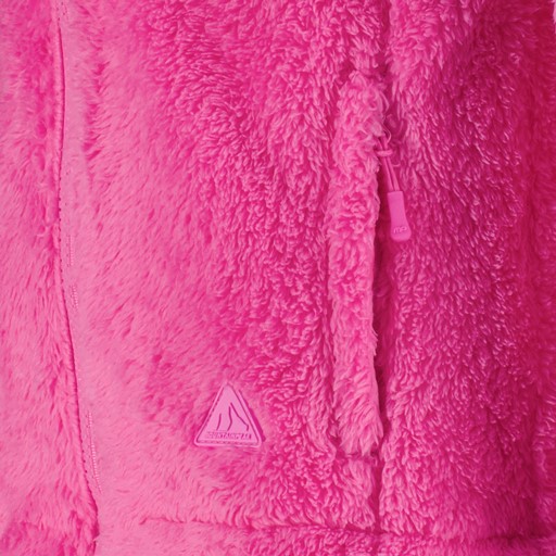 Fluffy fleece vest roze