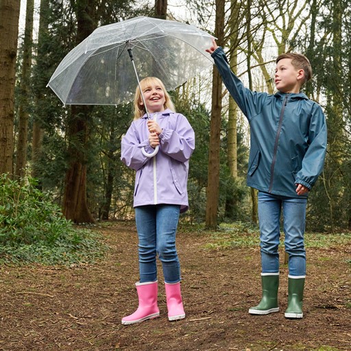 Kinder regenjas paars