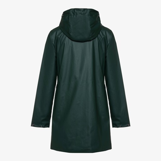 Lange gevoerde dames regenjas groen