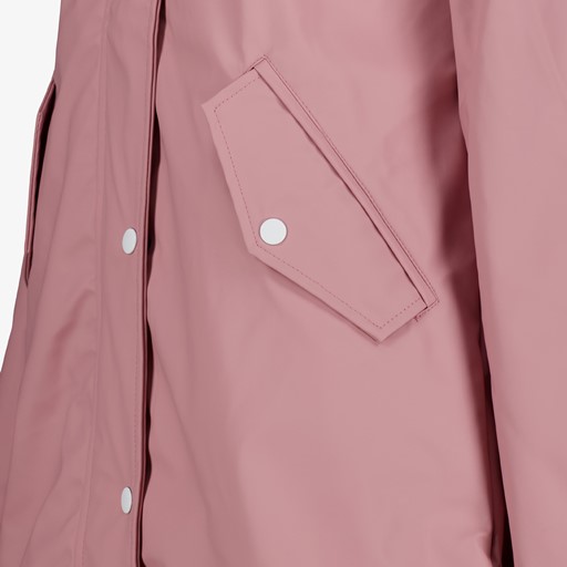 Lange gevoerde dames regenjas roze