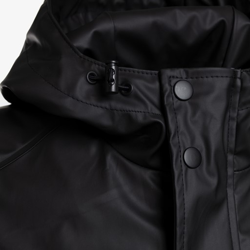 Lange gevoerde heren regenjas zwart