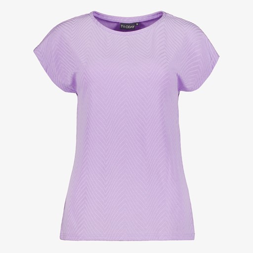 Dames T-shirt met structuur paars
