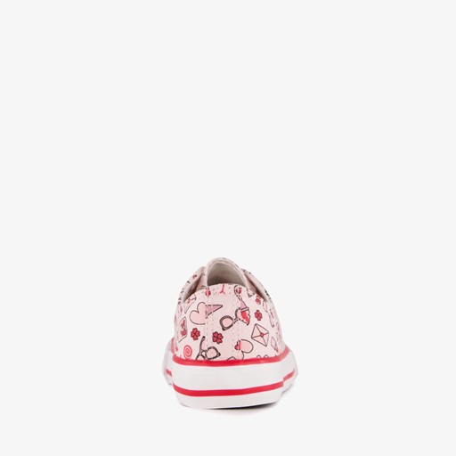 Meisjes gympen met print roze rood