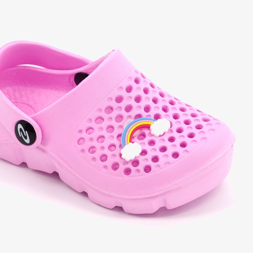 Kinder klompen roze regenboog