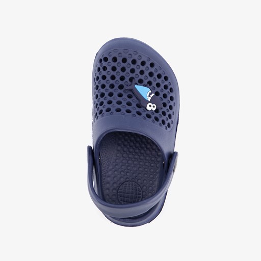 Kinder klompen blauw haai