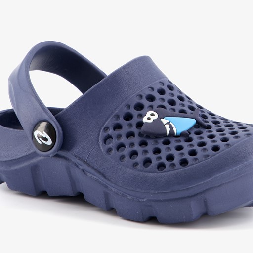 Kinder klompen blauw haai