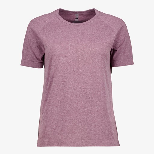 Dames seamless sport T-shirt paars