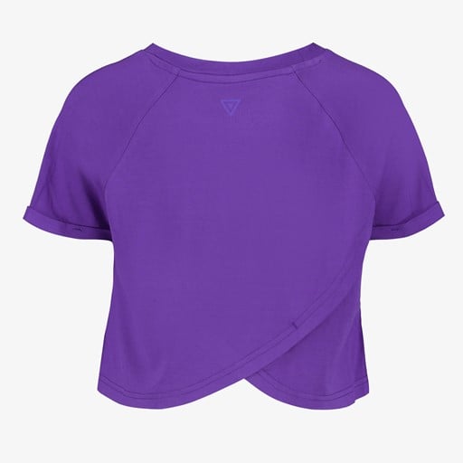 Cropped meisjes sport T-shirt paars