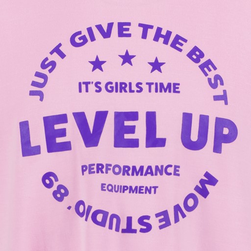 Cropped meisjes sport T-shirt roze