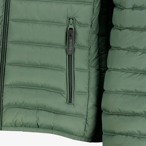 Licht gewatteerde heren outdoor jas groen