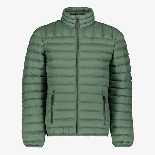 Licht gewatteerde heren outdoor jas groen