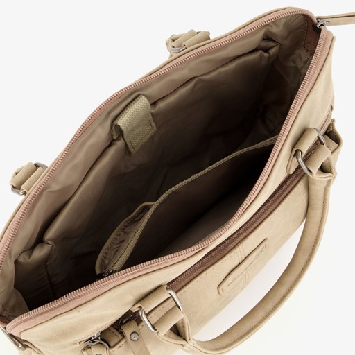 Dames schoudertas beige