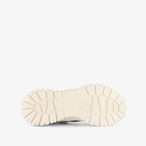 Dames dad sneakers wit denim