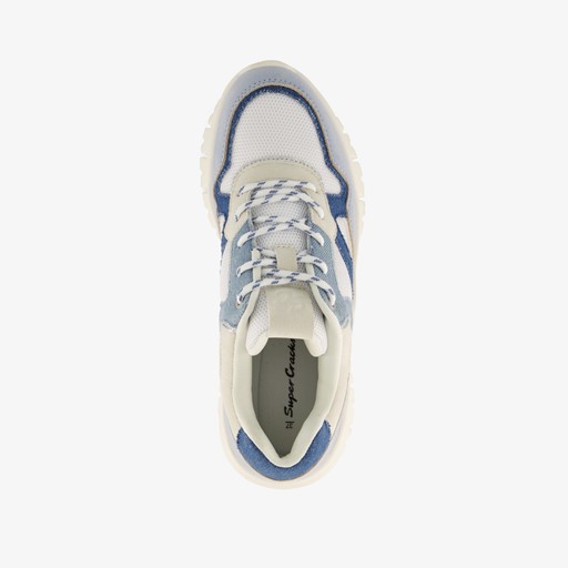 Dames dad sneakers wit denim