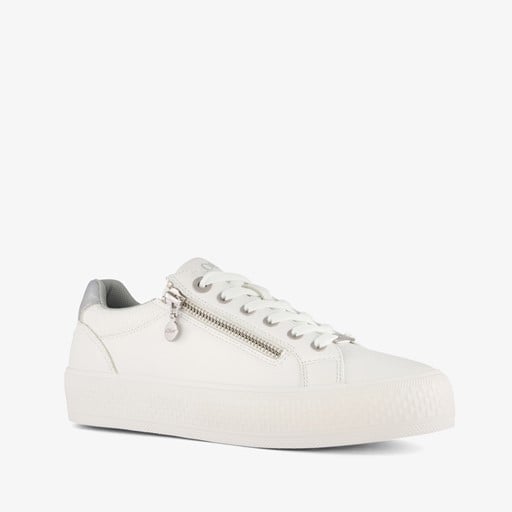 S.Oliver dames sneakers wit zilver
