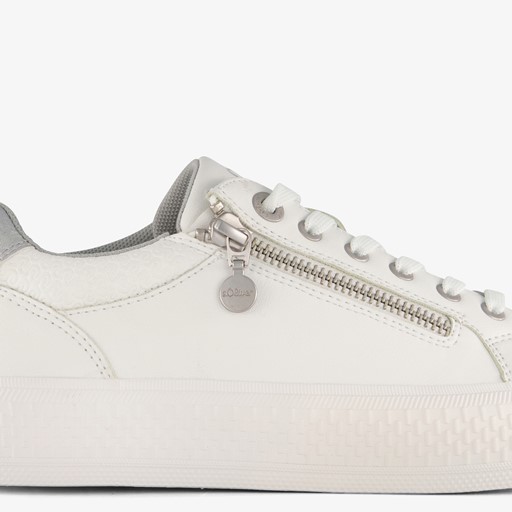 S.Oliver dames sneakers wit zilver