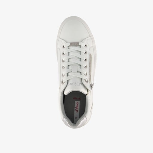S.Oliver dames sneakers wit zilver