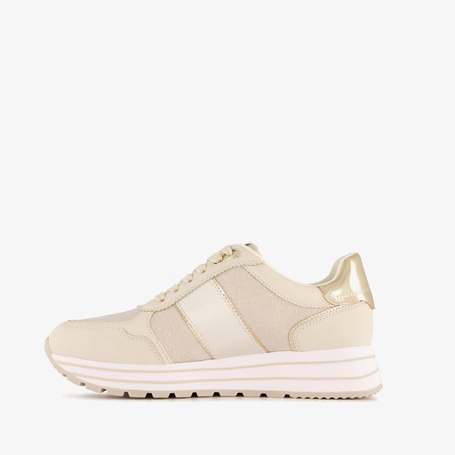 Dames sneakers goud beige