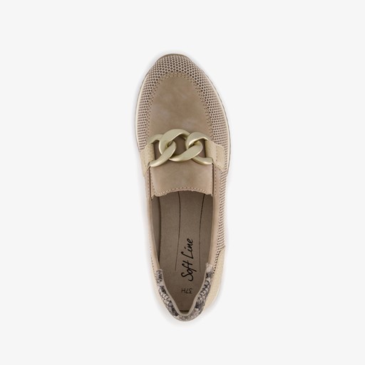 Dames instappers taupe