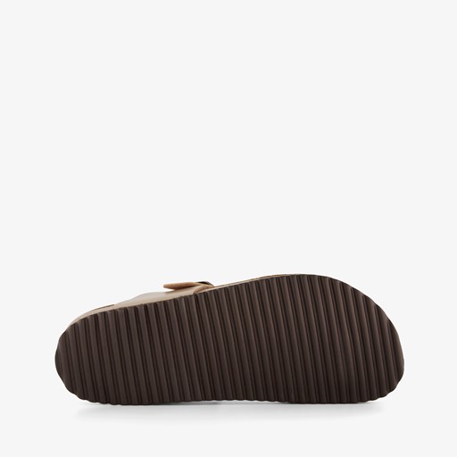 Dames bio teenslippers beige