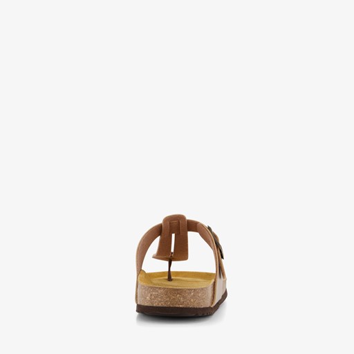 Dames bio teenslippers beige