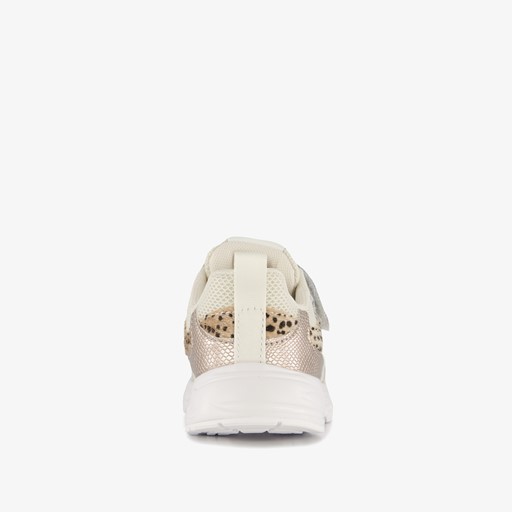 Leren meisjes sneakers panterprint goud