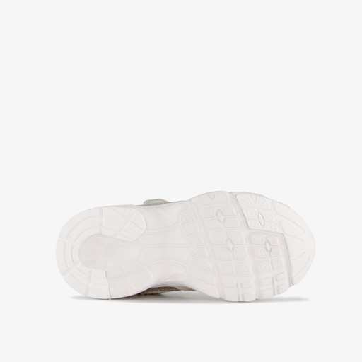 Leren meisjes sneakers panterprint goud