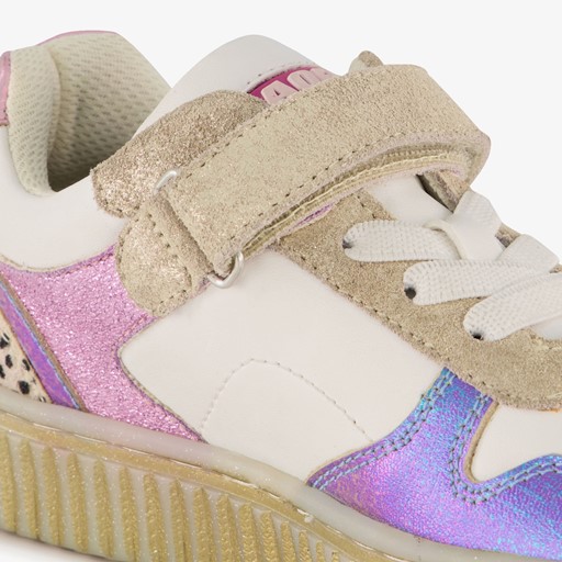 Leren meisjes sneakers metallic
