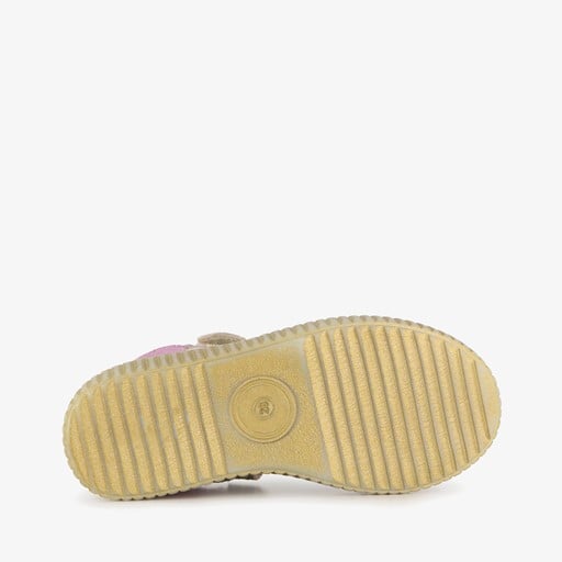 Leren meisjes sneakers metallic