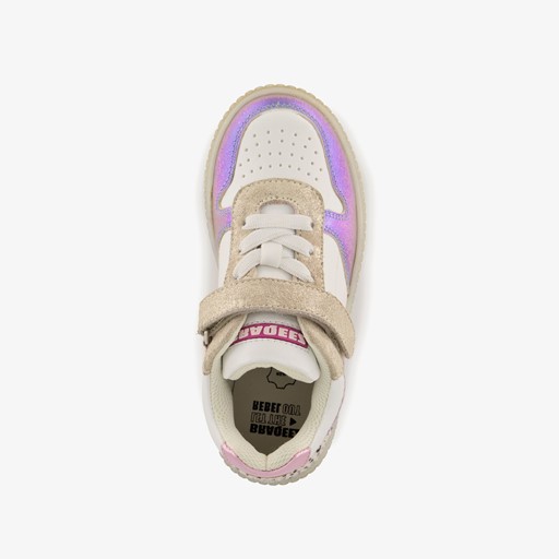 Leren meisjes sneakers metallic