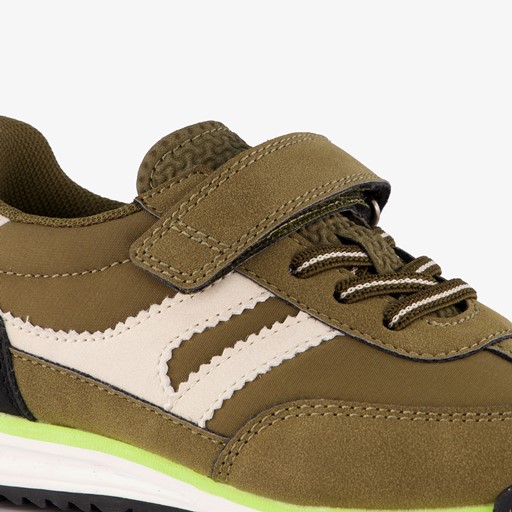 Jongens sneakers legergroen zwart
